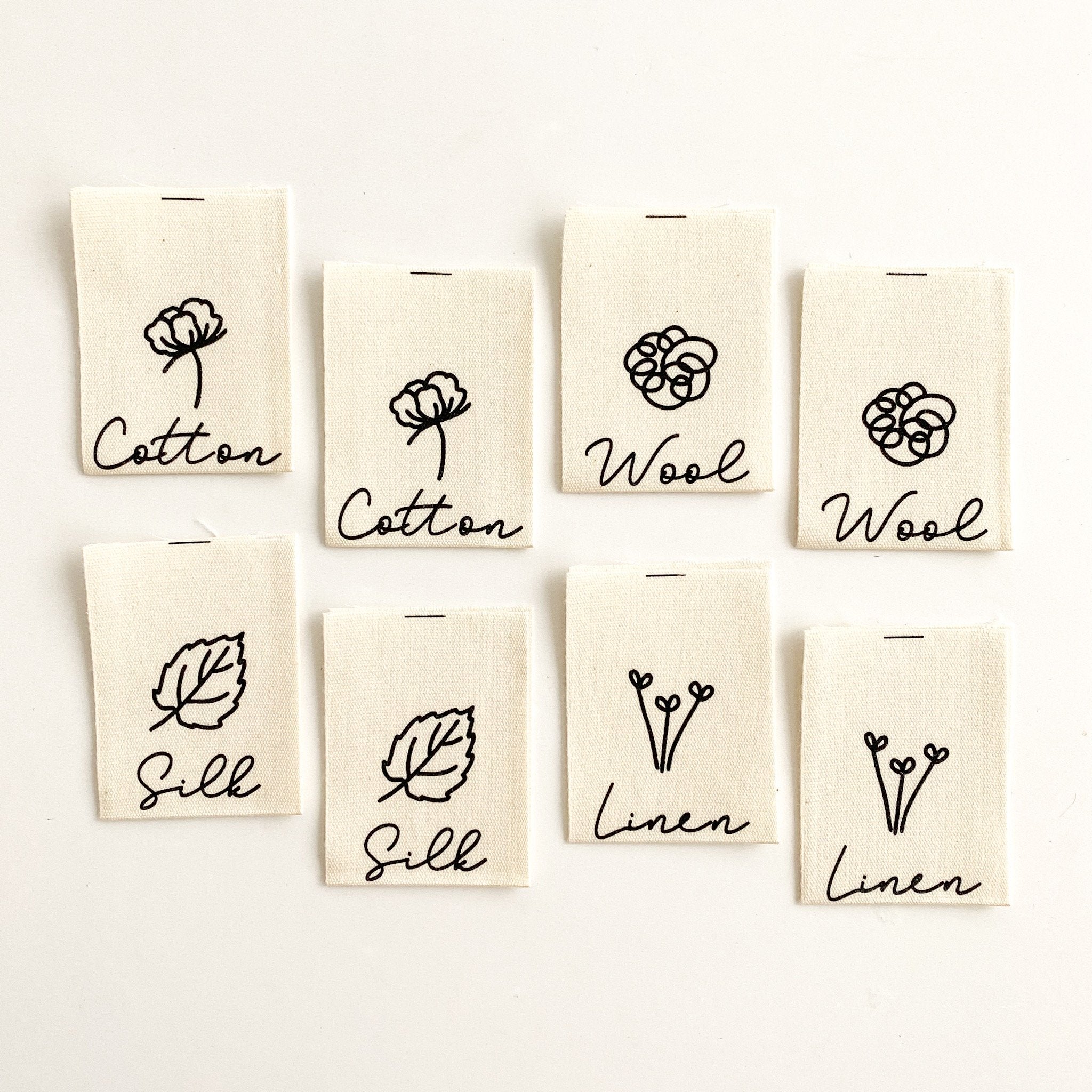 Kylie and the Machine - "NATURAL FIBRES COLLECTION " Pack of 8 Woven Labels