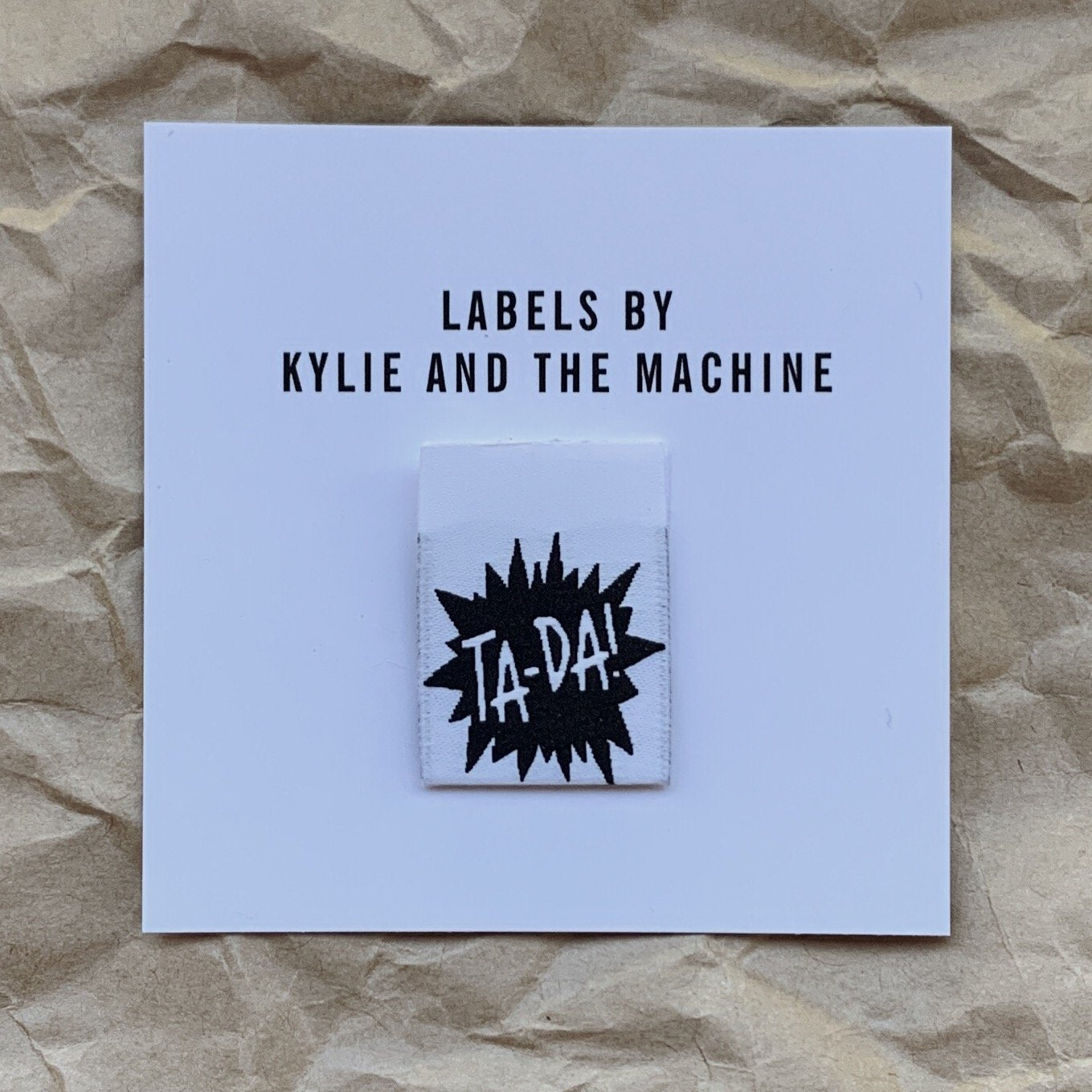 Kylie and the Machine - "TA-DA " Pack of 8 Woven Labels