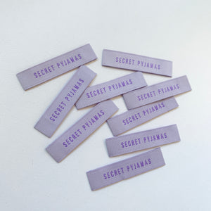 Kylie and the Machine - "SECRET PYJAMAS" Pack of 8 Woven Labels