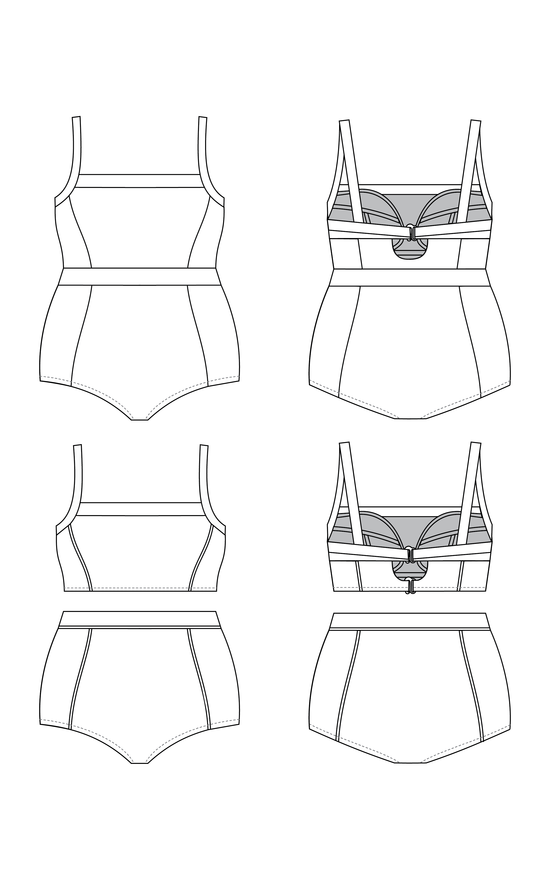 Cashmerette Ipswich Swimsuit One-Piece and Bikini Sewing Pattern