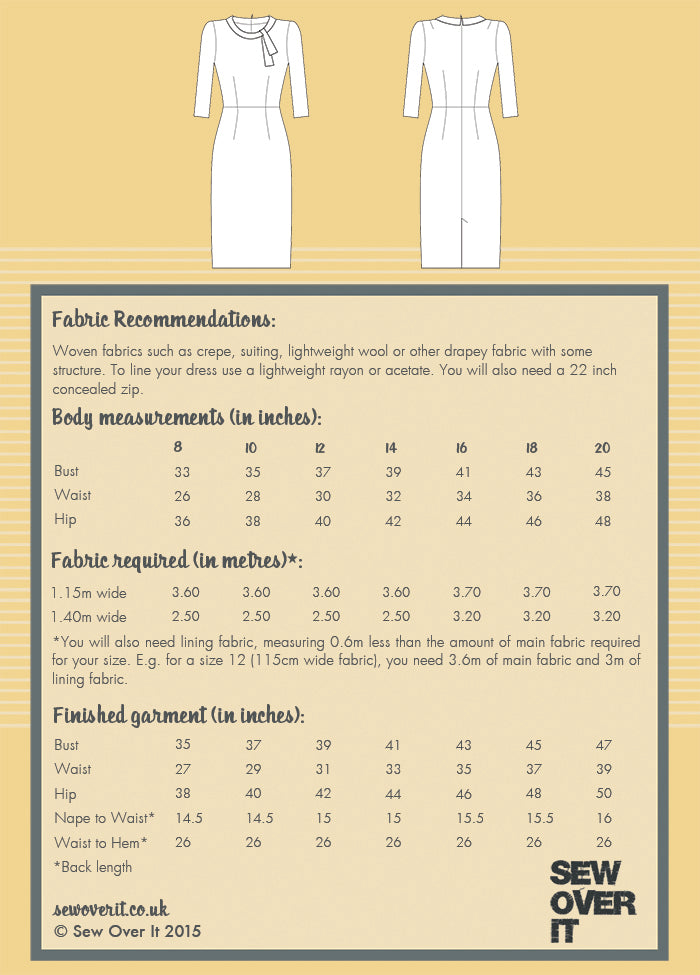 Sew Over It - Joan Dress Sewing Pattern