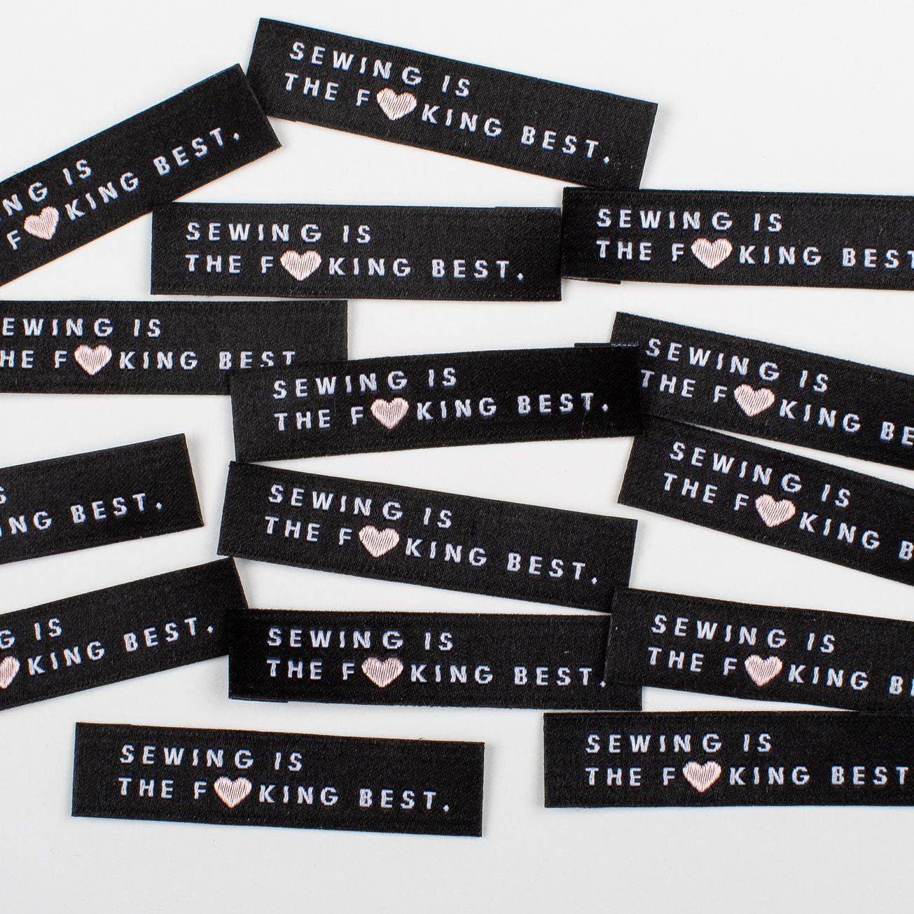 Kylie and the Machine - "SEWING IS THE *** BEST " Pack of 8 Woven Labels