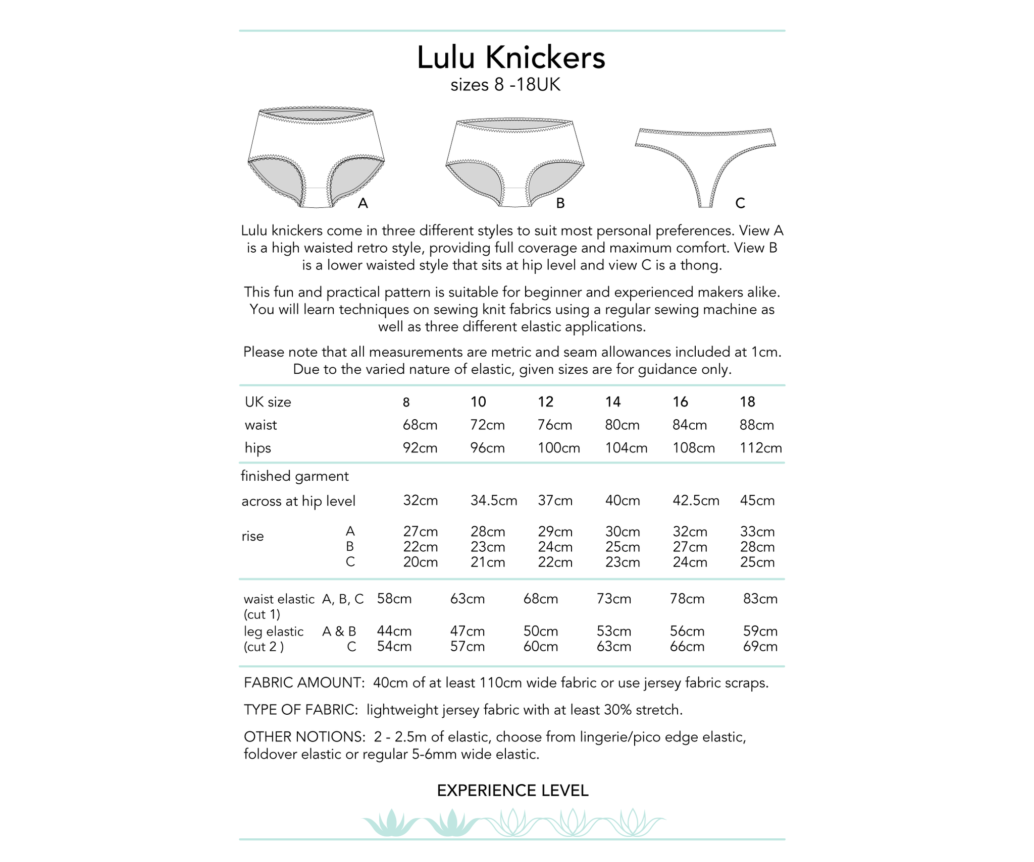 Dhurata Davies - Lulu Knickers - Paper Sewing Pattern
