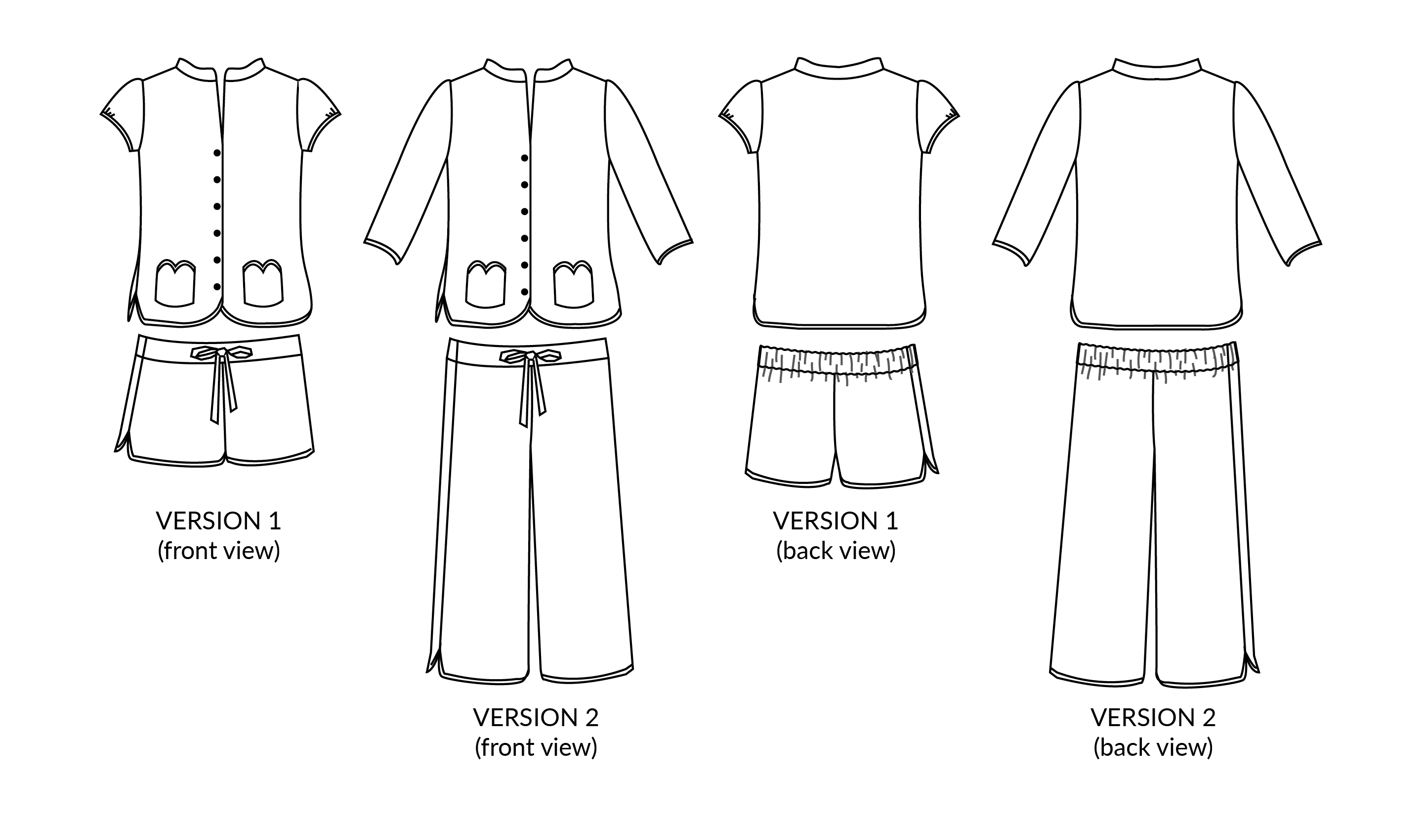 NINA LEE Piccadilly Pyjamas Sewing Pattern