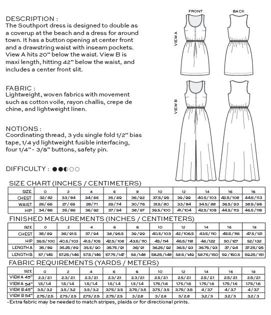 True / Bias  -  SOUTHPORT Dress Sewing Pattern