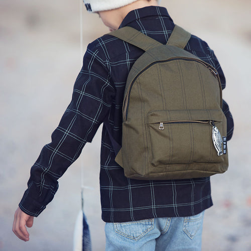 See You At Six - Two Lines Dark Olive Green Cotton Canvas Gabardine Twill