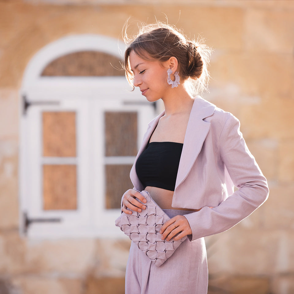 See You At Six - Orchid Lilac Linen Viscose Blend