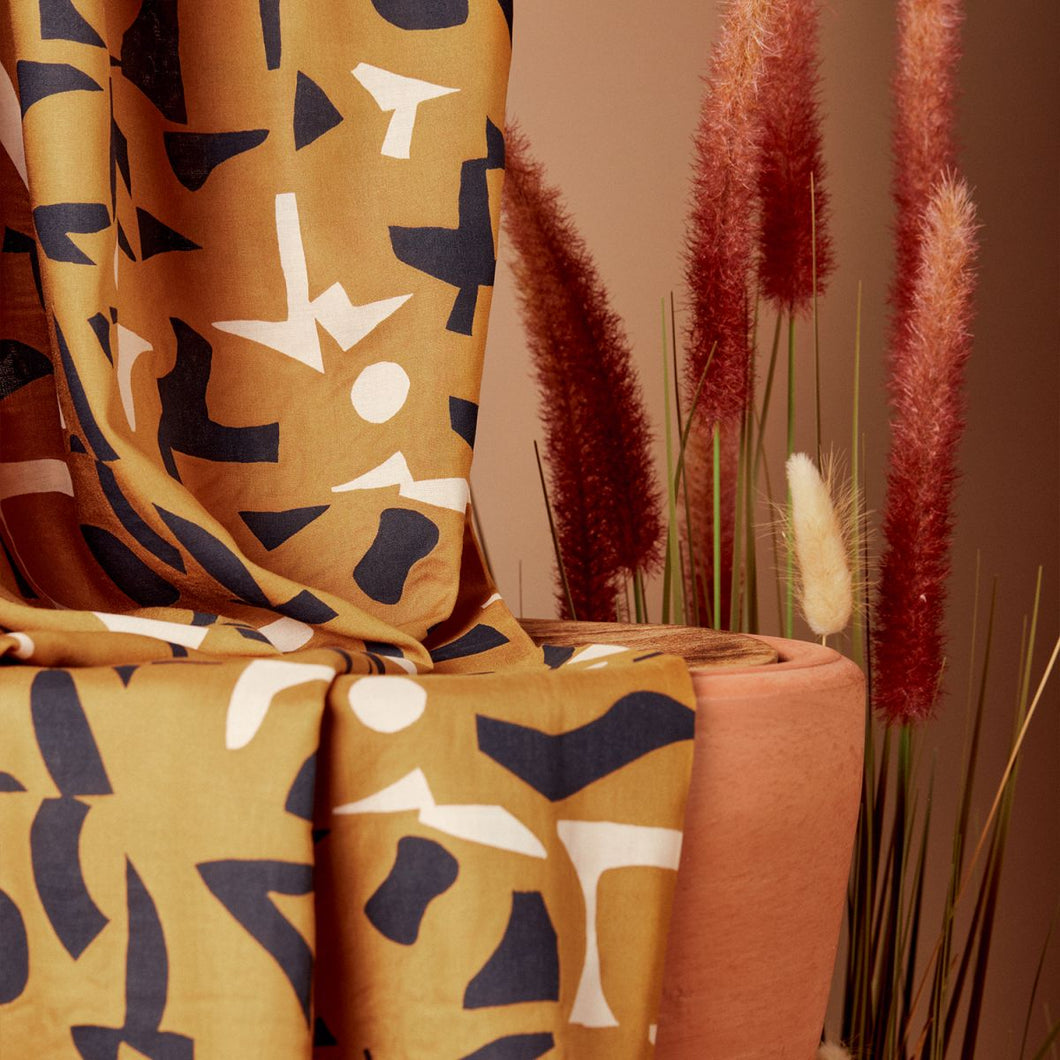 Atelier Brunette - Shadow Ochre Viscose Fabric with Lenzing™️ Modal fibres