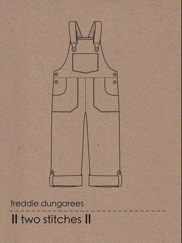 Two Stitches - Freddie Dungarees or Dress Sewing Pattern