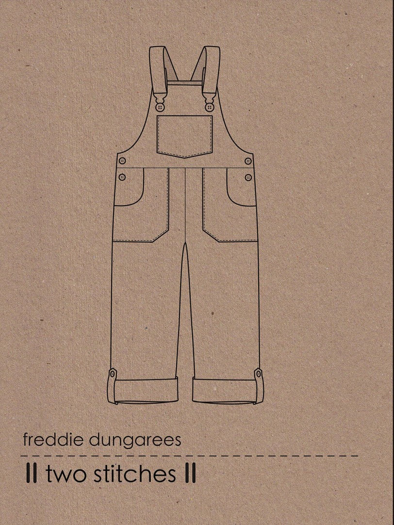 Two Stitches - Freddie Dungarees or Dress Sewing Pattern