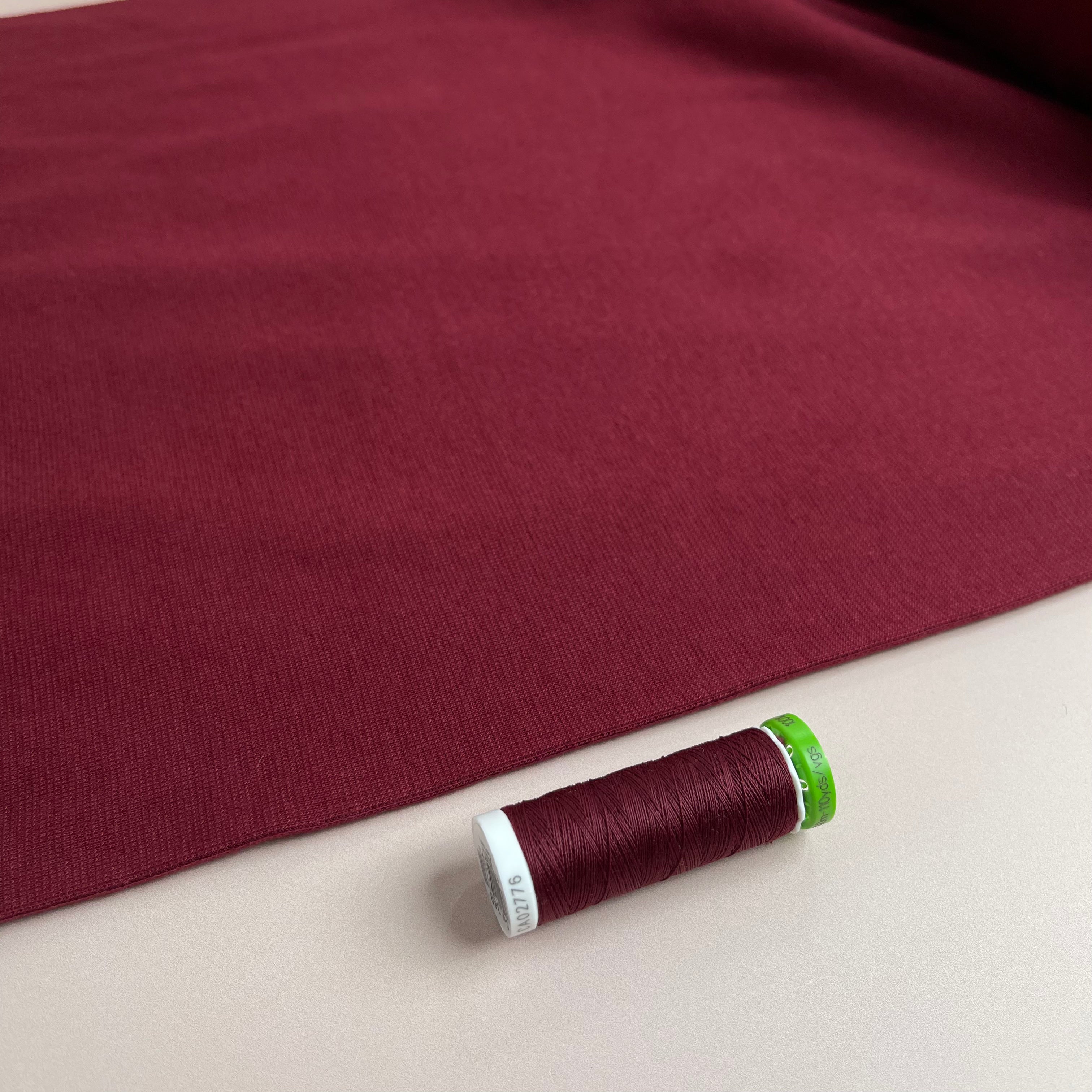Bordeaux Tubular Cuff Ribbing Fabric