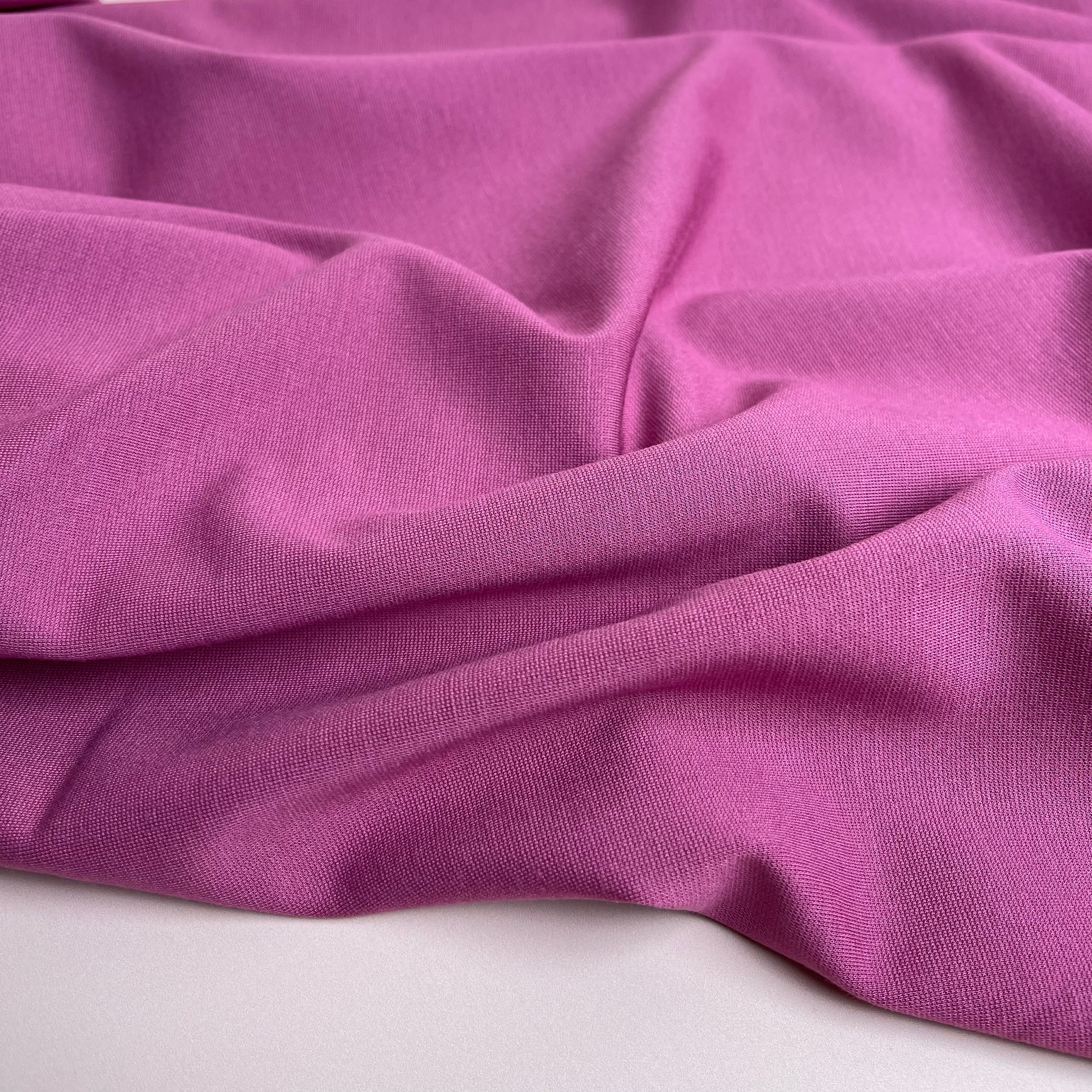 Magenta Haze Viscose Ponte Roma Double Knit Fabric