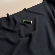 Crinkle Viscose Linen Blend Fabric in Black