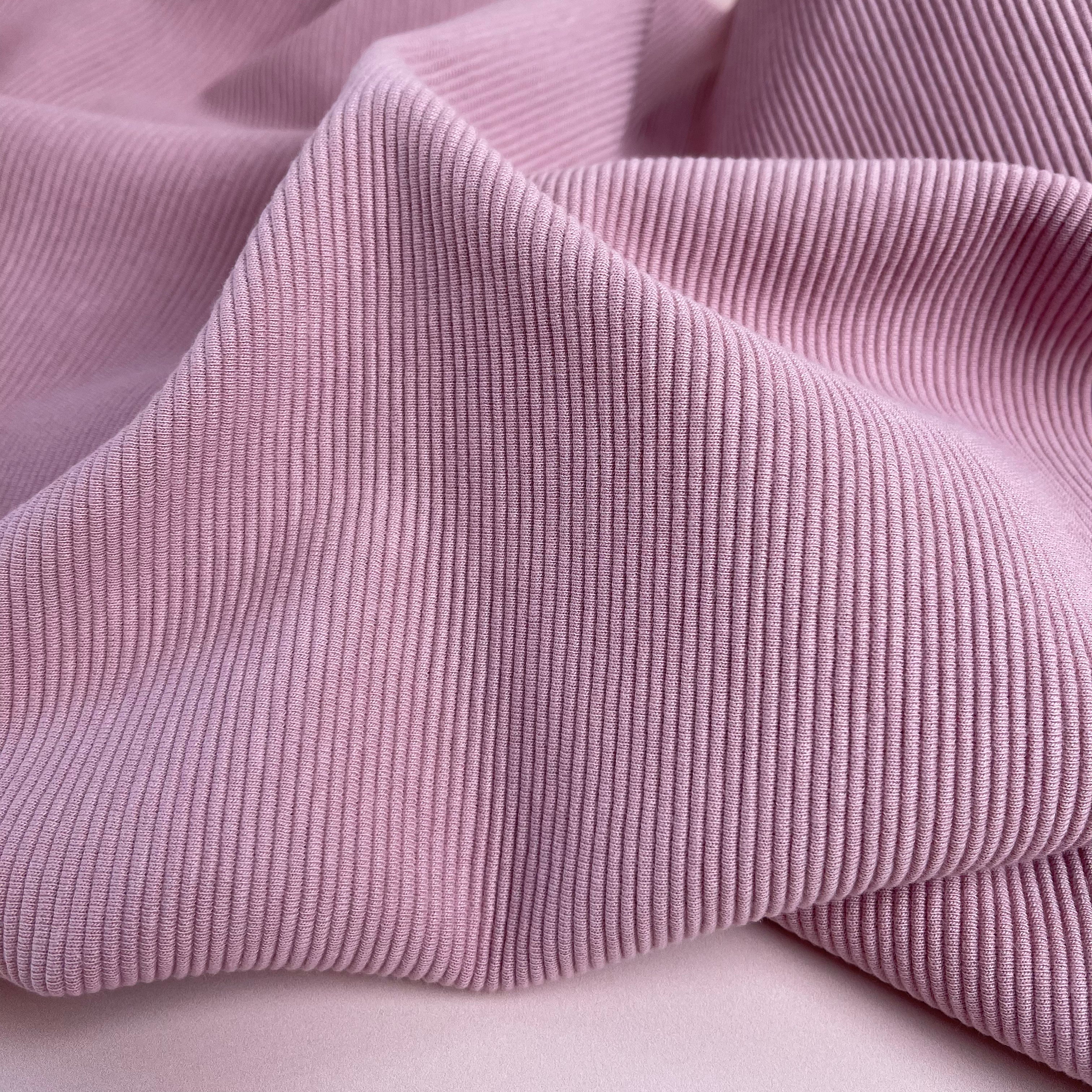 Ottoman Cotton Ribbed Knit in Dusty Rose