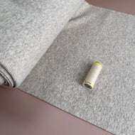 REMNANT 0.15 Metres - Beige Melange Tubular Cuff Ribbing Fabric