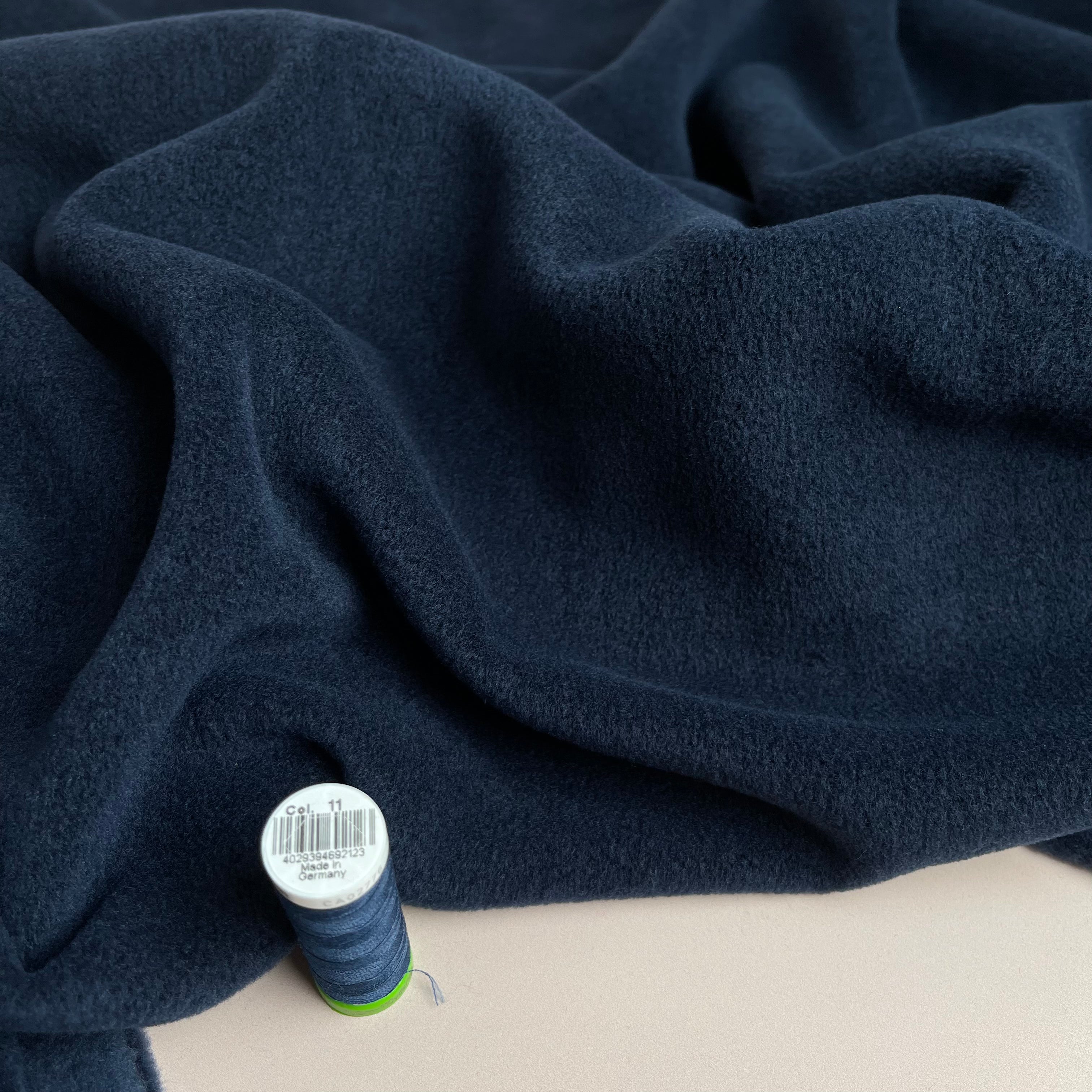 REMNANT 0.47 Metre - Cuddle - Ultra Soft Viscose Fleece in Navy