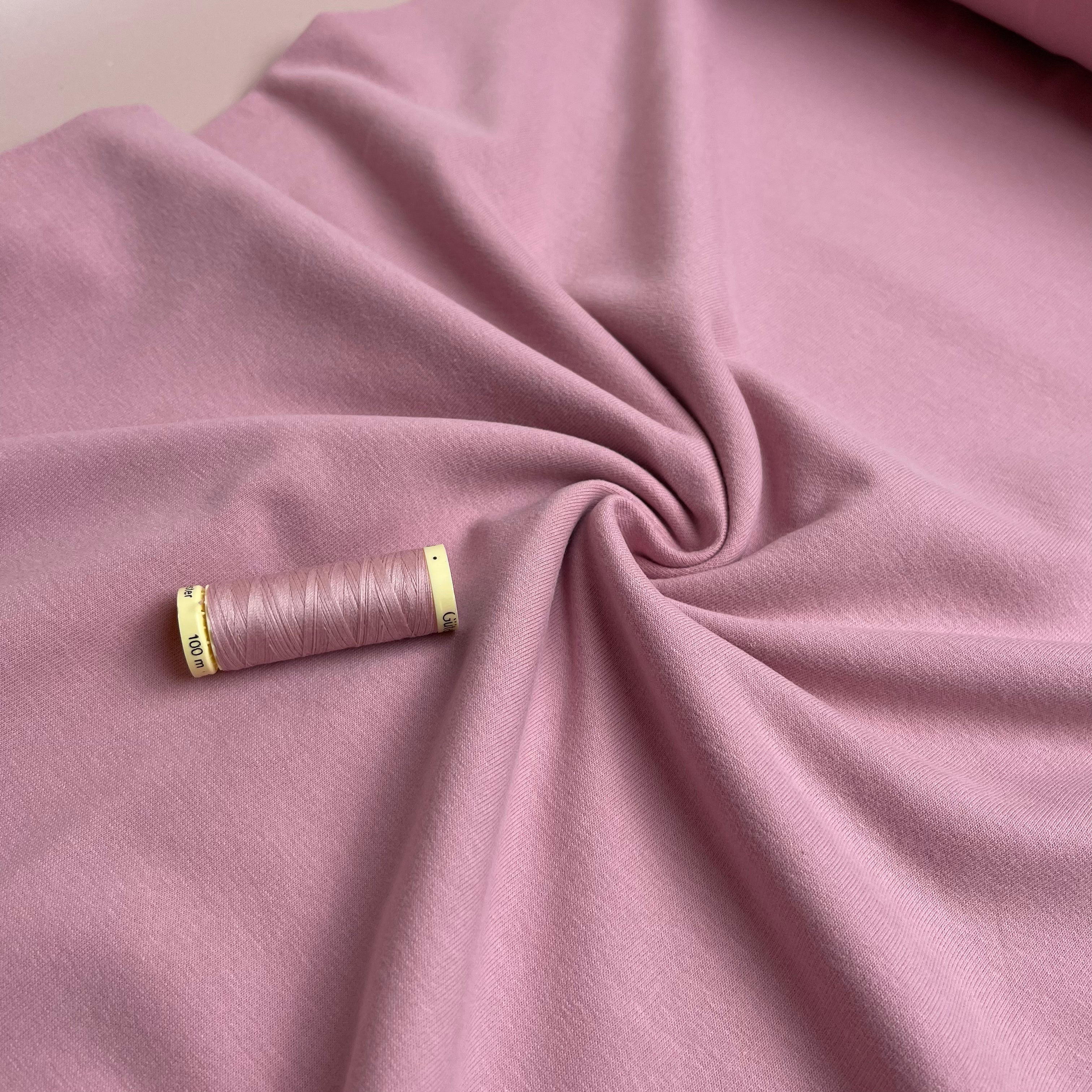 Peach Soft GOTS Organic Cotton Sweat-shirting in Pink