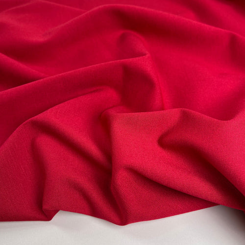 Red Viscose Ponte Roma Double Knit Fabric