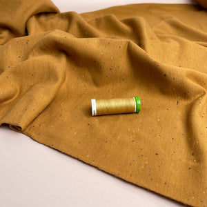 Cosy Colours in Mustard with multi Flecks Sweat-Shirting