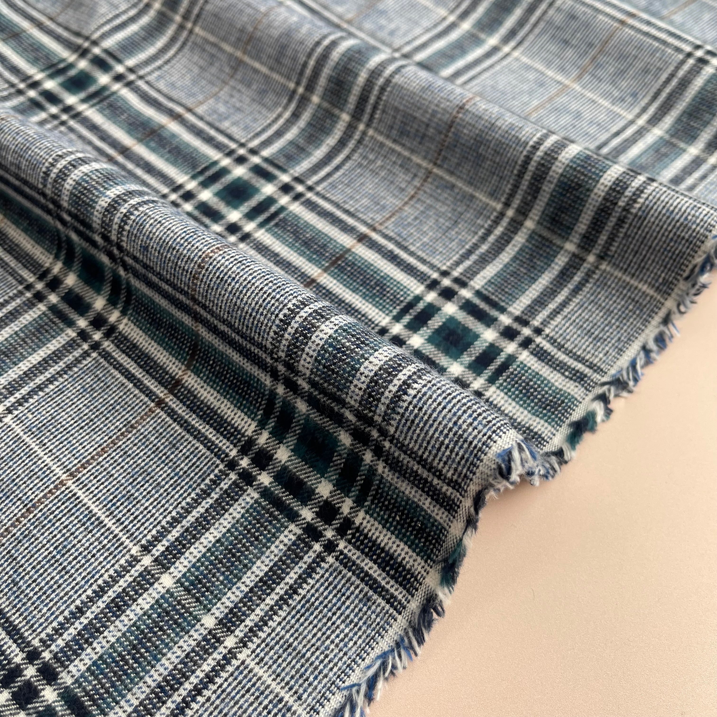 Highland Teal Yarn Dyed Cotton Flannel