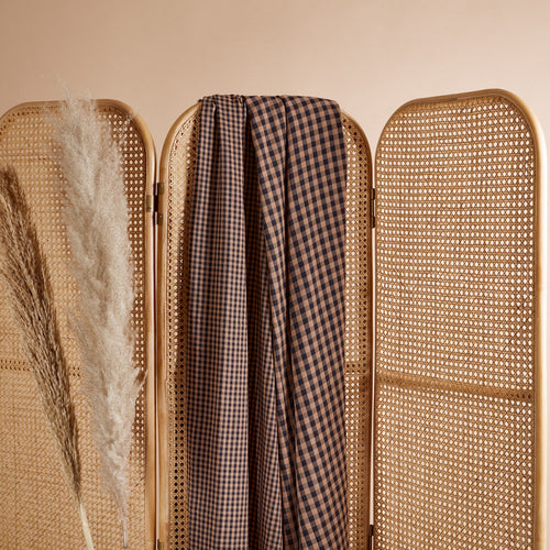 Atelier Brunette - Gingham Night Maple Cotton Double Gauze