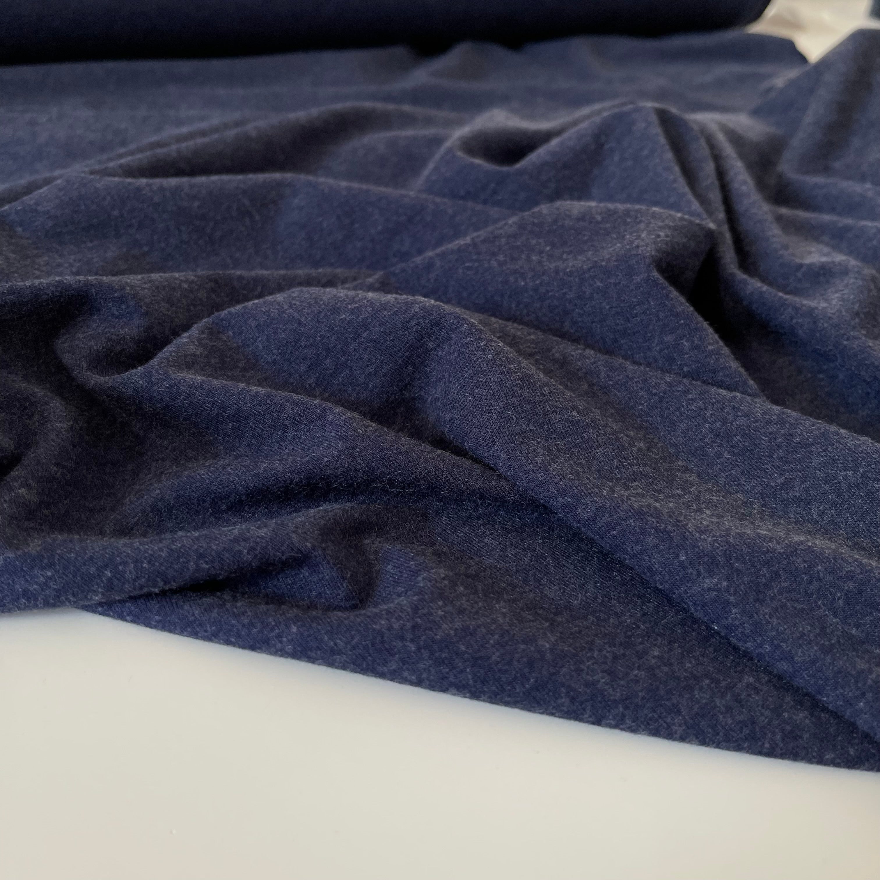 Allure Navy Soft Single Knit Fabric
