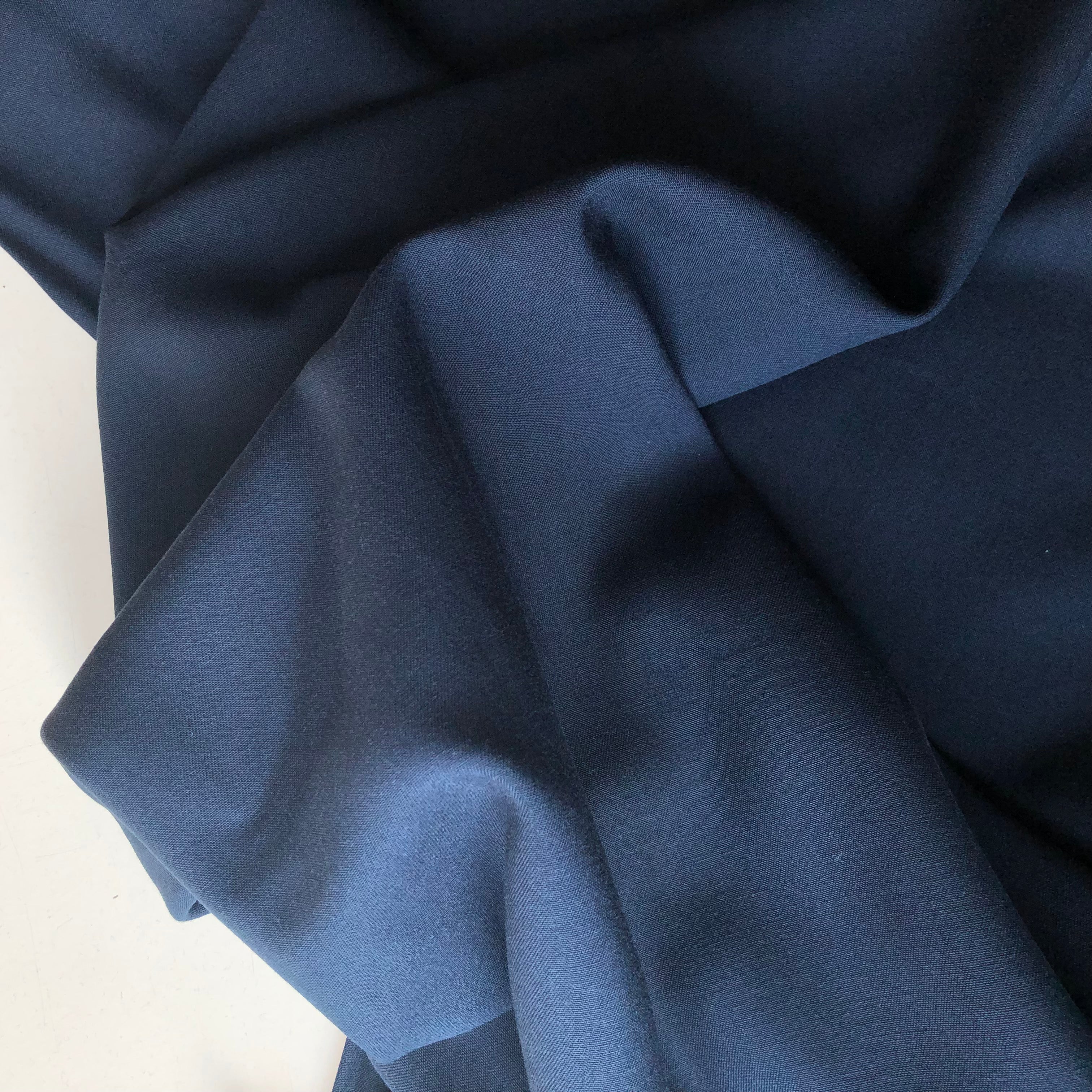 REMNANT 0.65 Metre - Grandeur Navy Modal Bamboo Twill Dress Fabric