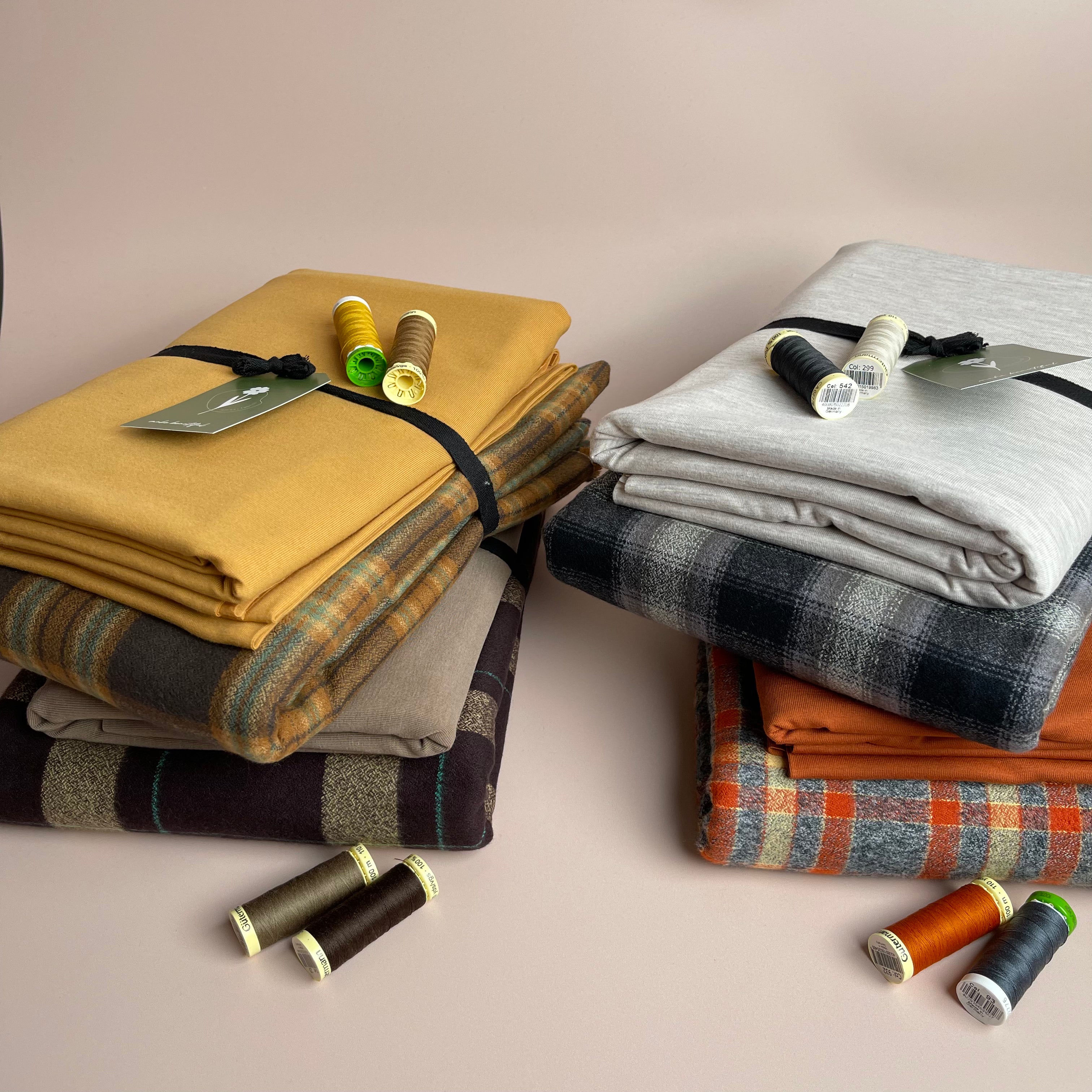 Limited Edition - Luxury Eco Pyjama Kit with Brown Cotton Flannel