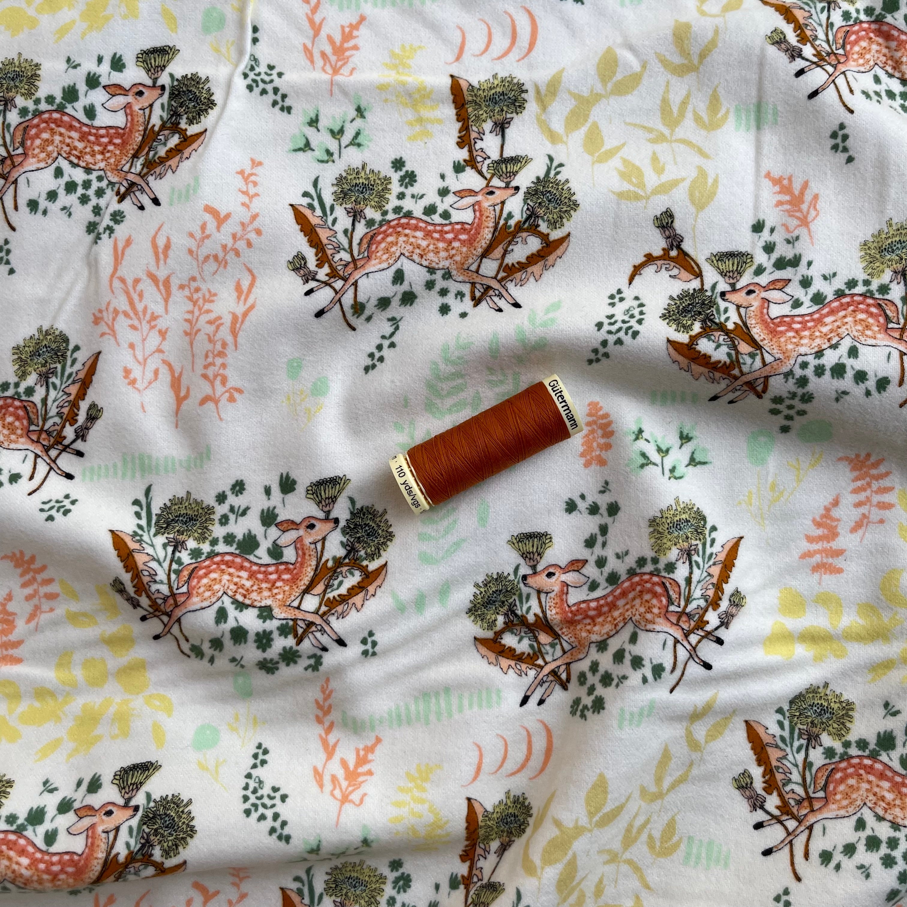 Art Gallery Fabrics - Dandelion Doe Parsnip Brushed Cotton Flannel