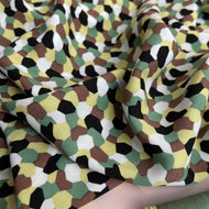 REMNANT 2.18 metres - Pebbles Soft Yellow Viscose Chally Fabric