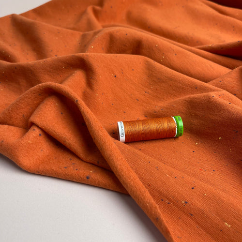 Cosy Colours in Pumpkin with multi Flecks Sweat-Shirting