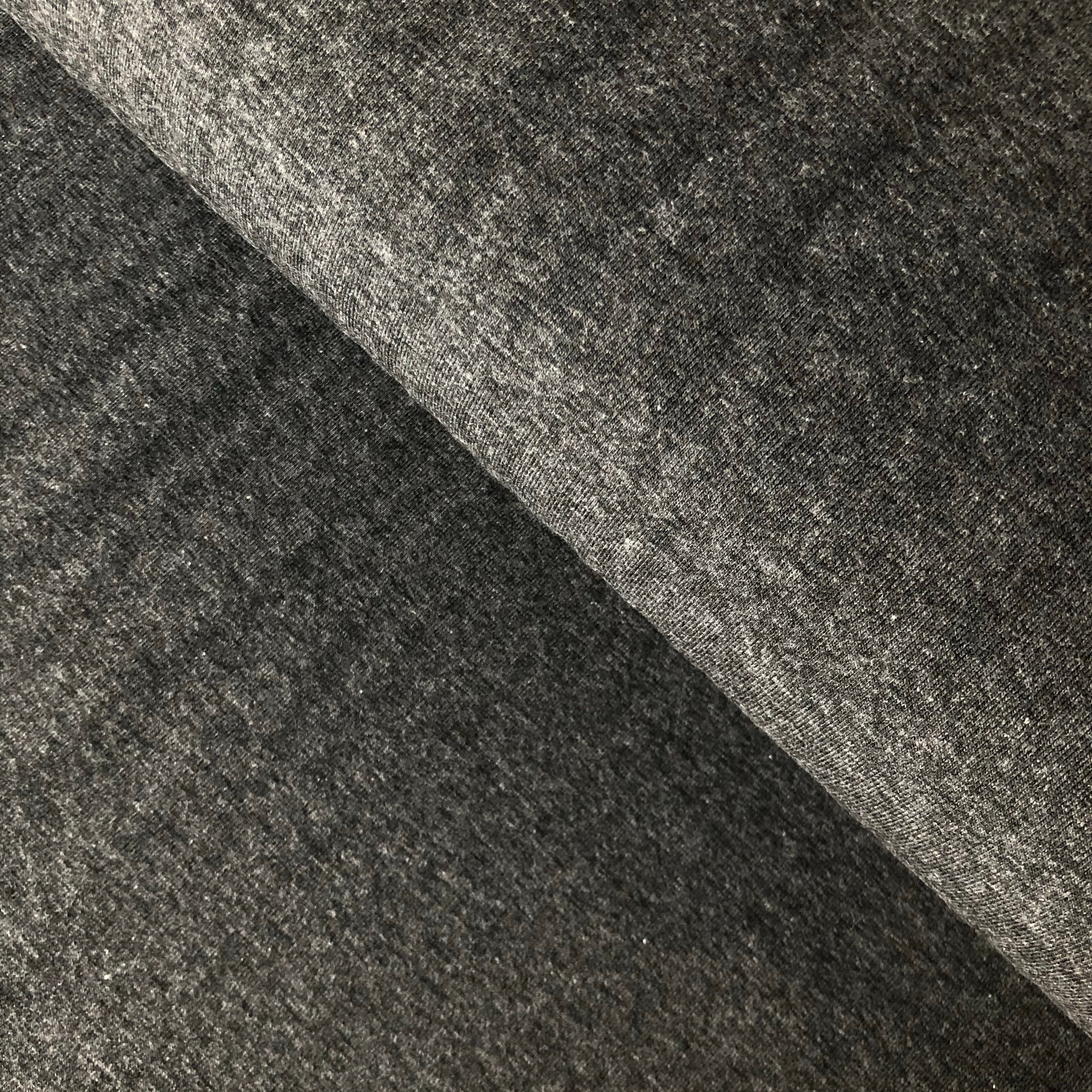 REMNANT 1.34 Metres -  Essential Chic Melange Charcoal Jersey Fabric
