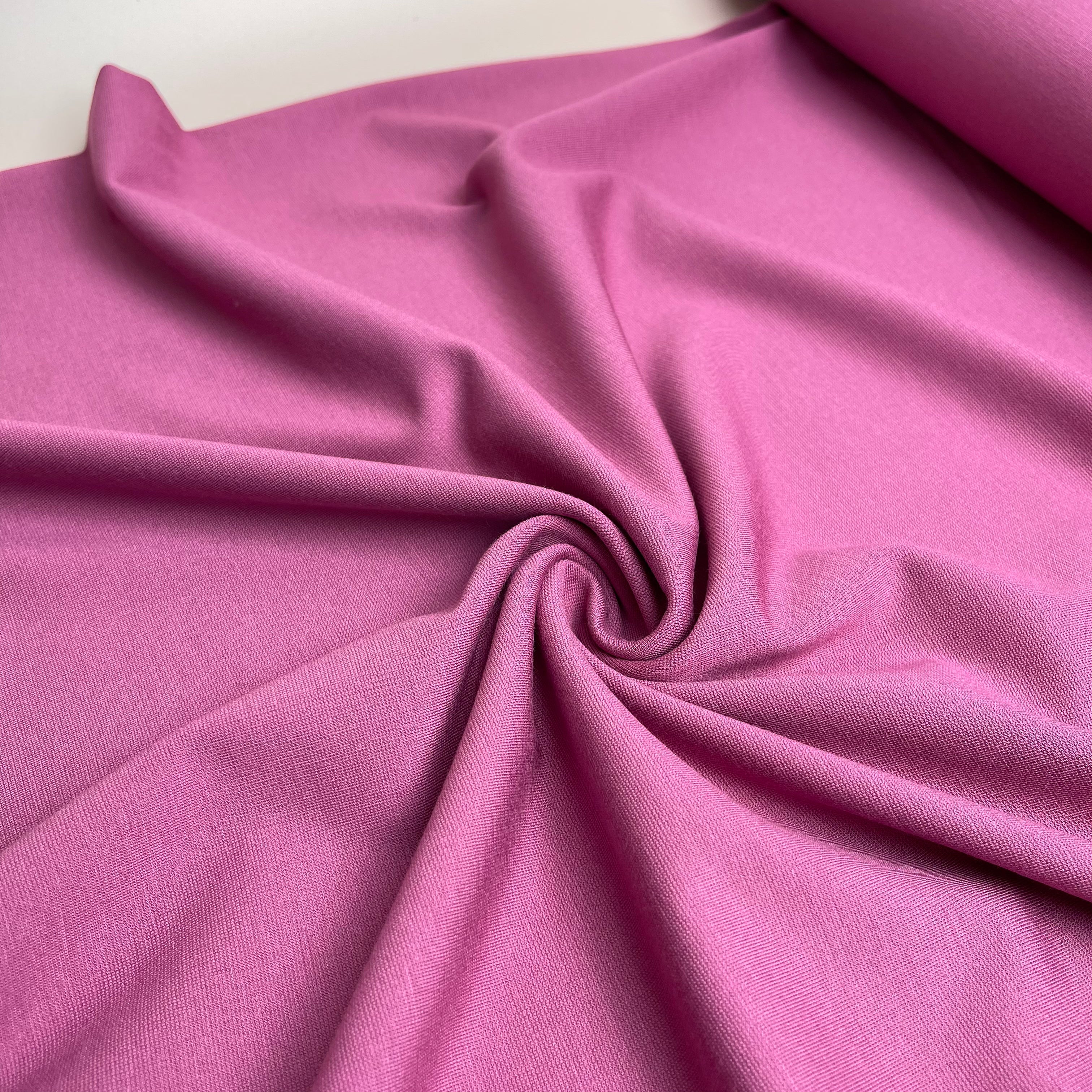 Magenta Haze Viscose Ponte Roma Double Knit Fabric