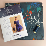 Sewing Kit - Lise Tailor Comete Dress & Blouse in Midnight Blooms