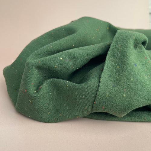 Cosy Colours Dark Green with multi Flecks Sweat-Shirting