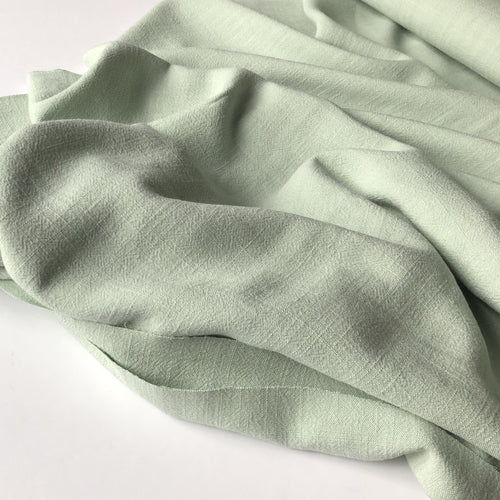 Flow Mint Viscose Linen Blend Dress Fabric