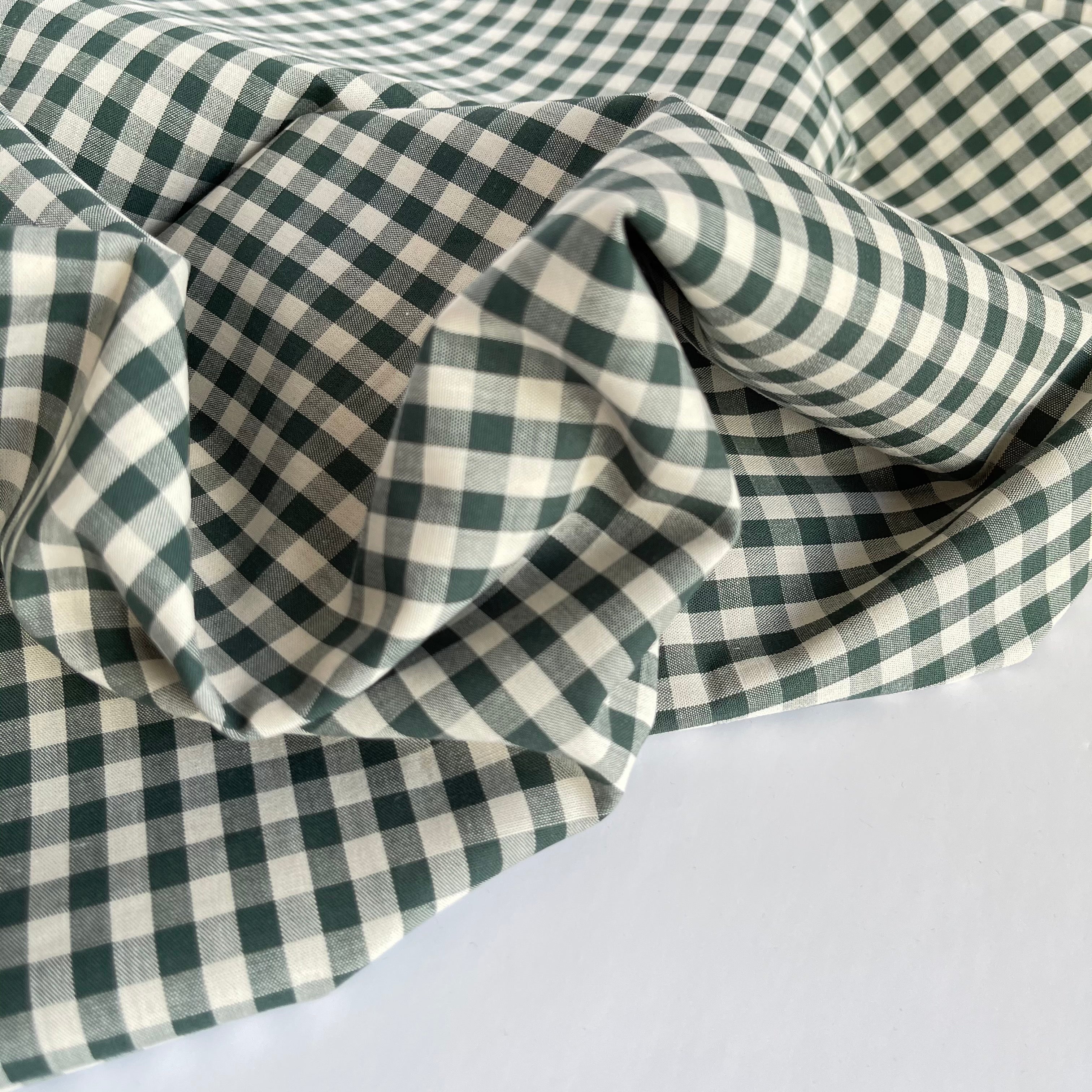 Sevenberry - Crawford Cotton Gingham Forest Green