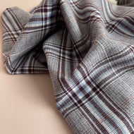 REMNANT 1.35 Metres - Highland Mauve Yarn Dyed Cotton Flannel