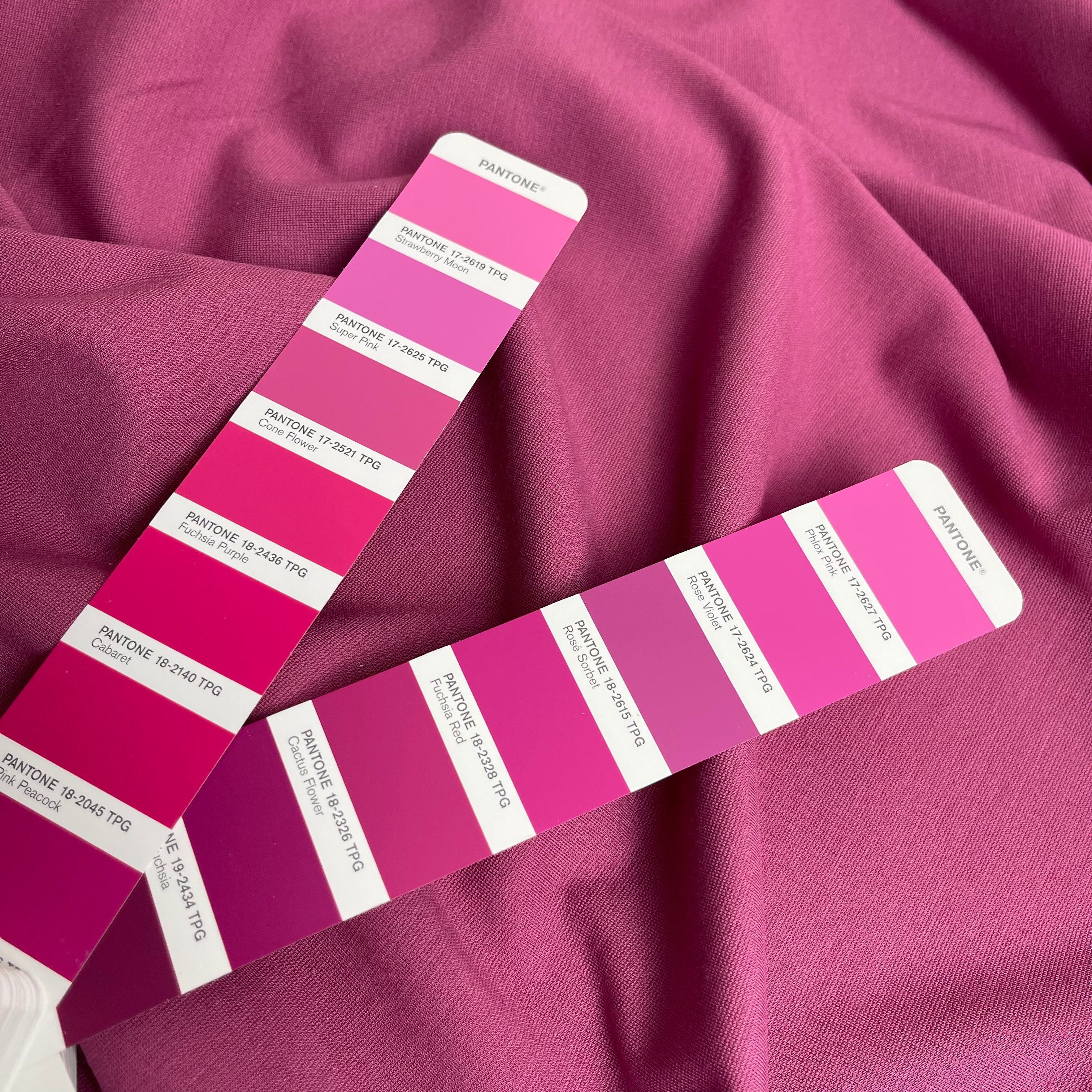 Magenta Haze Viscose Ponte Roma Double Knit Fabric