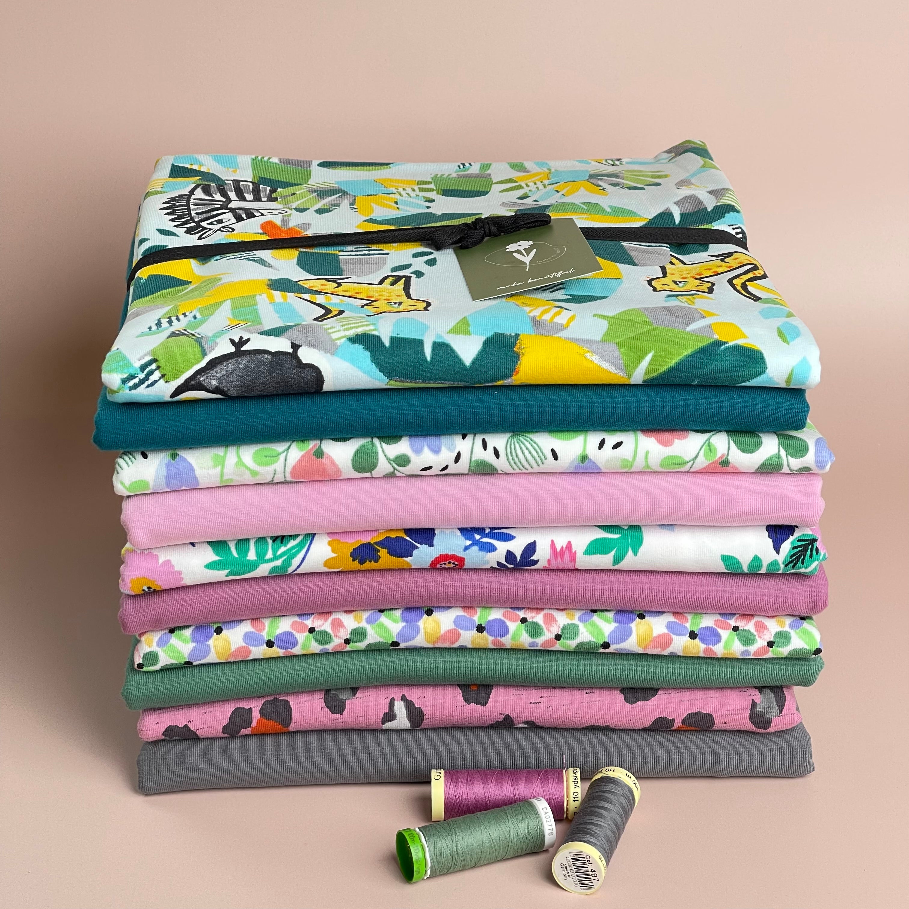 Colour Bundles - Jungle Organic Cotton Jersey Fabrics