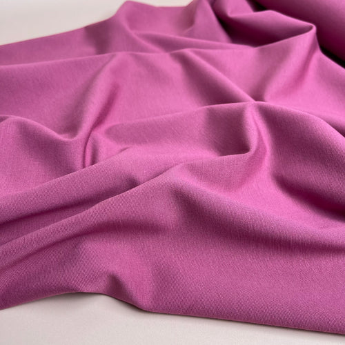 Magenta Haze Viscose Ponte Roma Double Knit Fabric