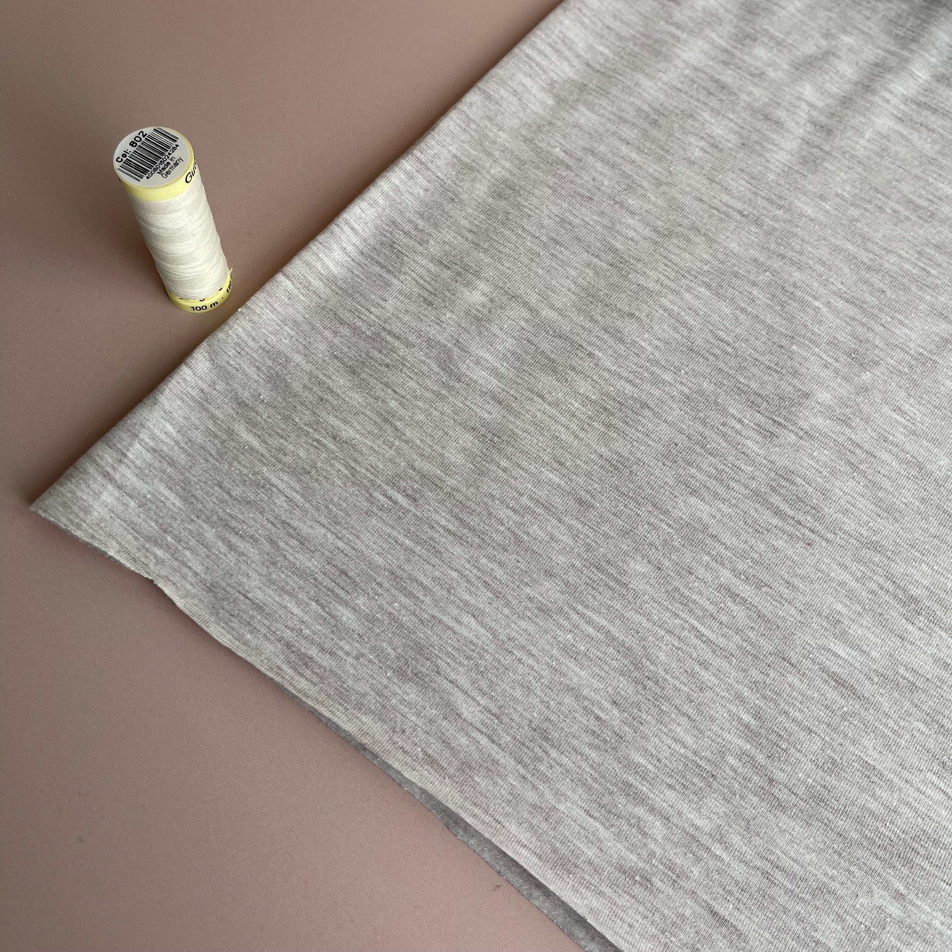 REMNANT 0.4 Metre - Beige Melange Jersey Fabric