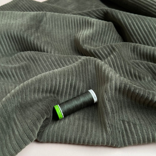 Danish Design - Khaki Ribbed Velvet Jersey