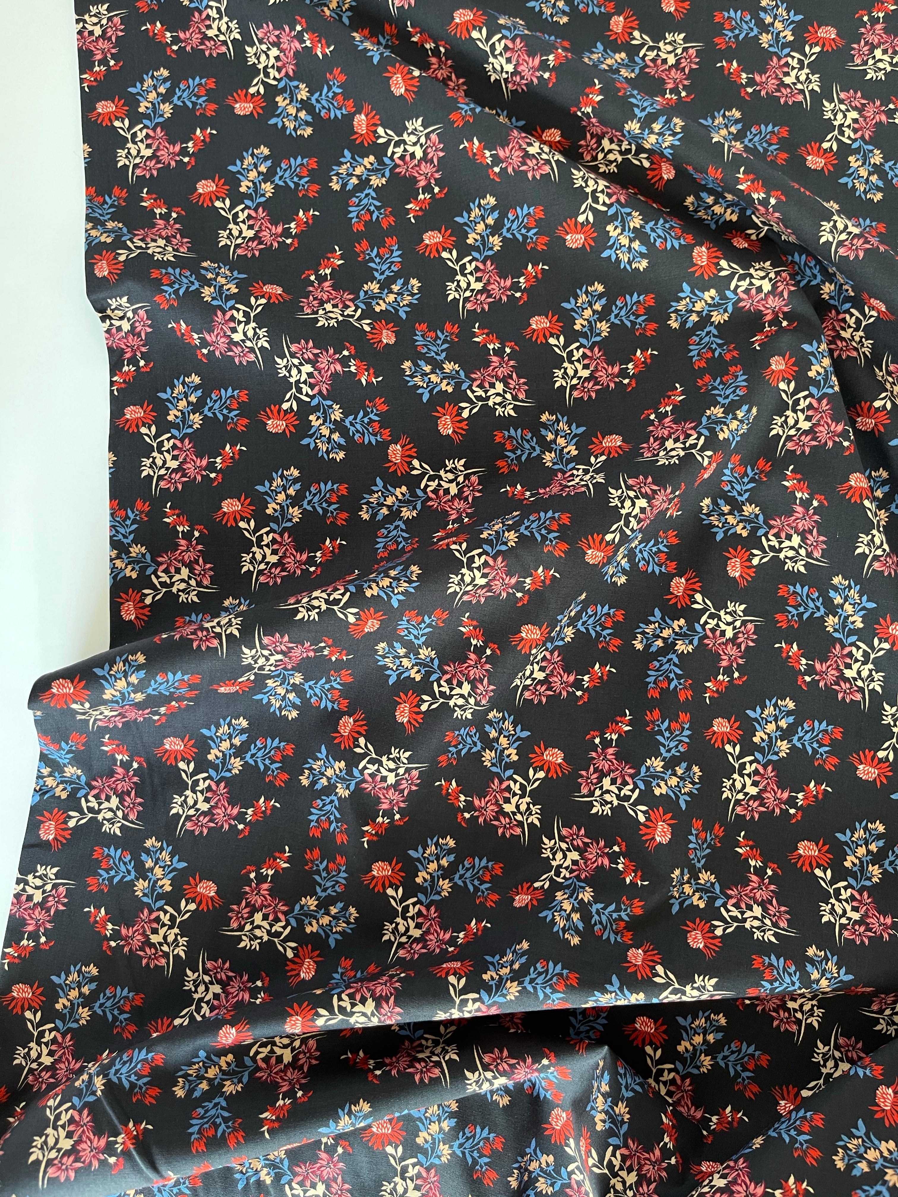 Atelier Jupe - Dried Flower Print Cotton-Stretch Fabric