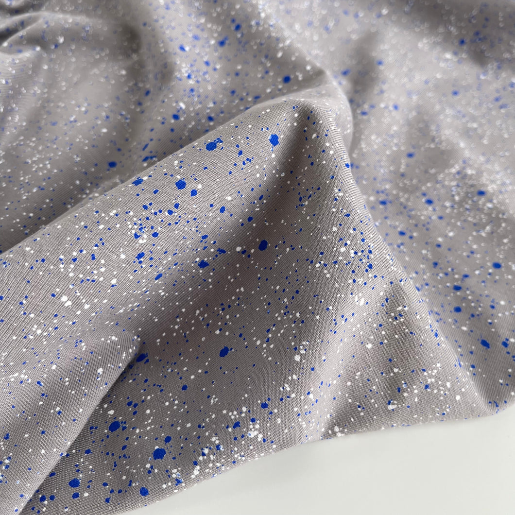 Galaxy Grey Cotton Jersey Fabric