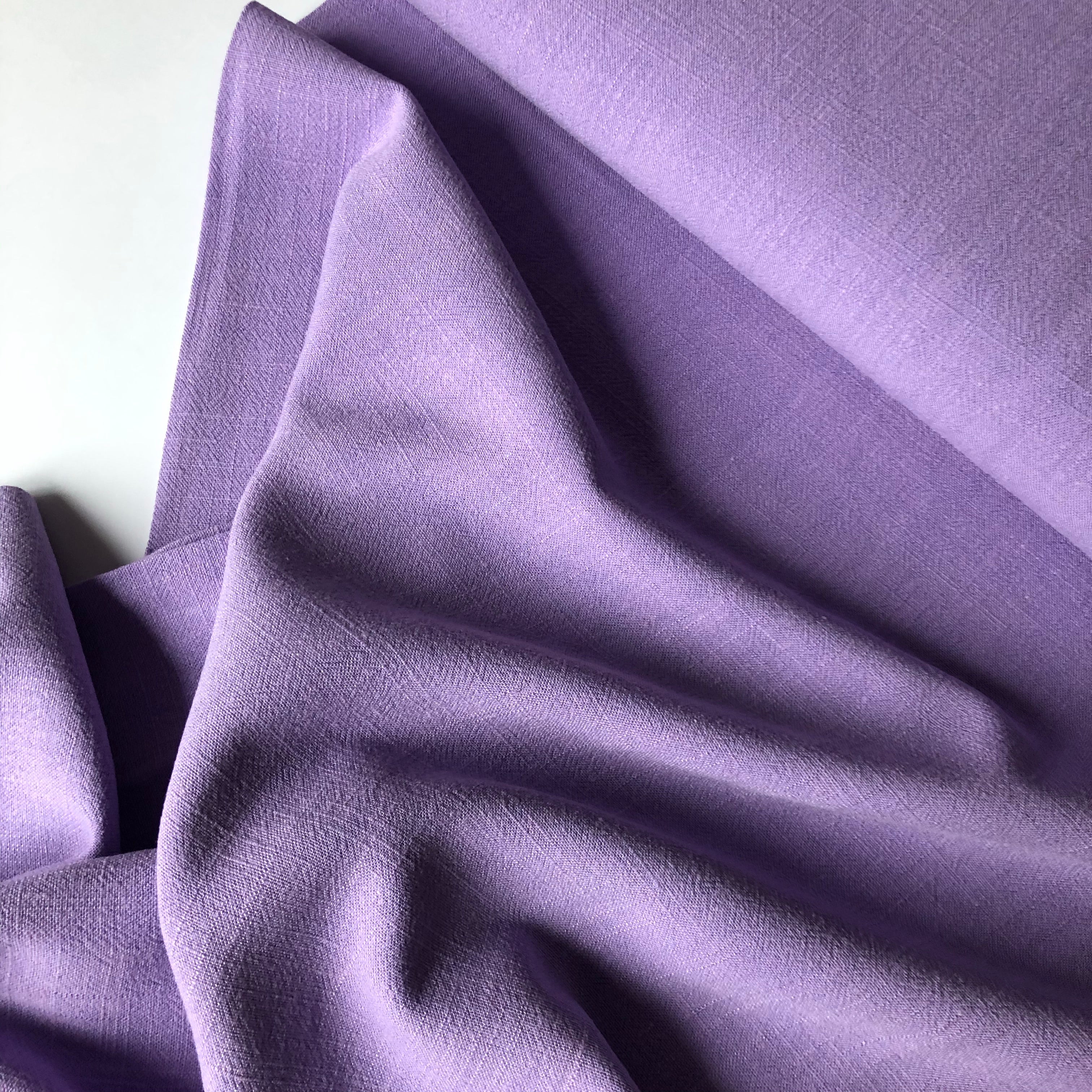 Flow Lilac Viscose Linen Blend Dress Fabric