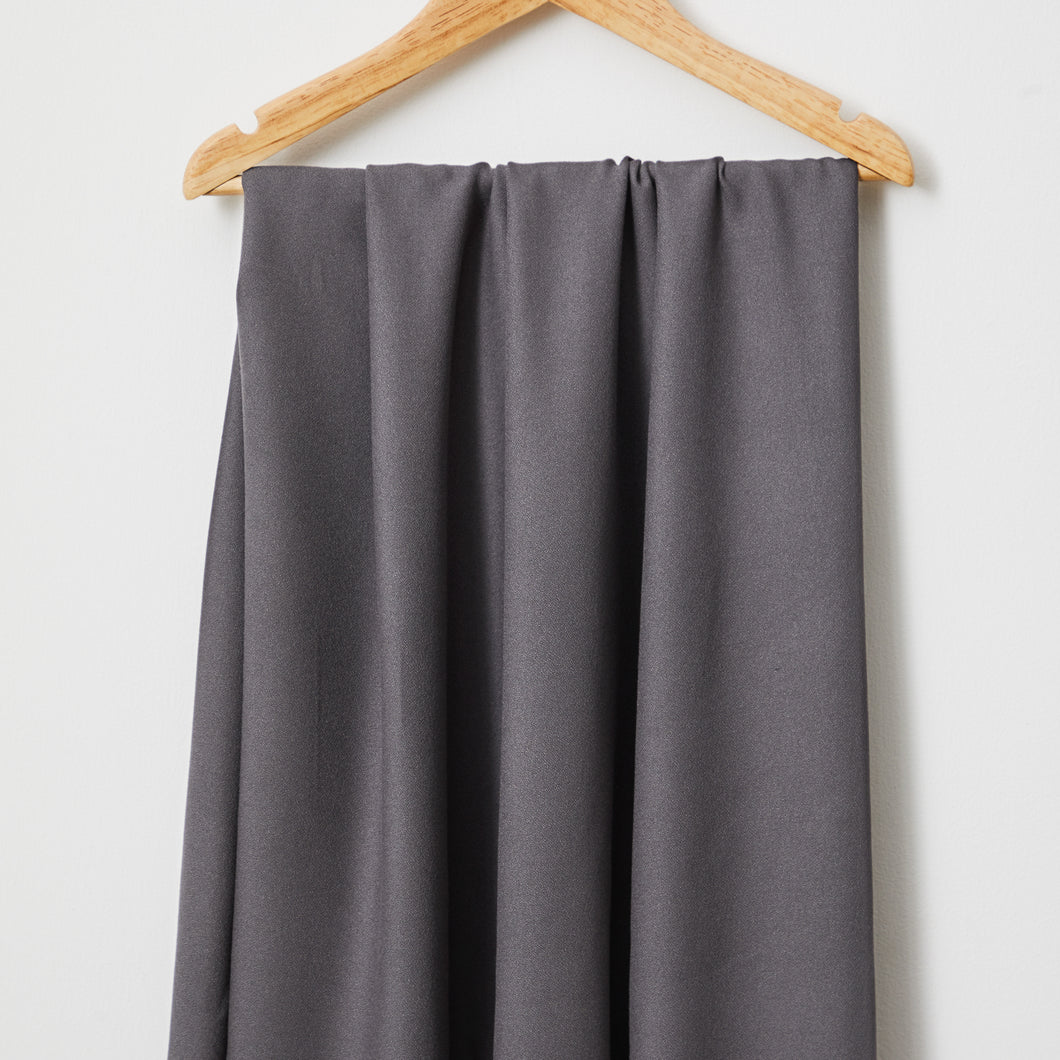 Mind The MAKER - Solid Calm Grey ECOVERO™ Vera Crepe Fabric