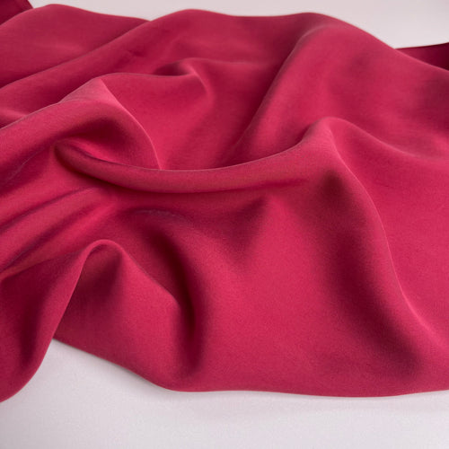 REMNANT 1.36 metre - Lush Sandwashed Lyocell Twill in Red