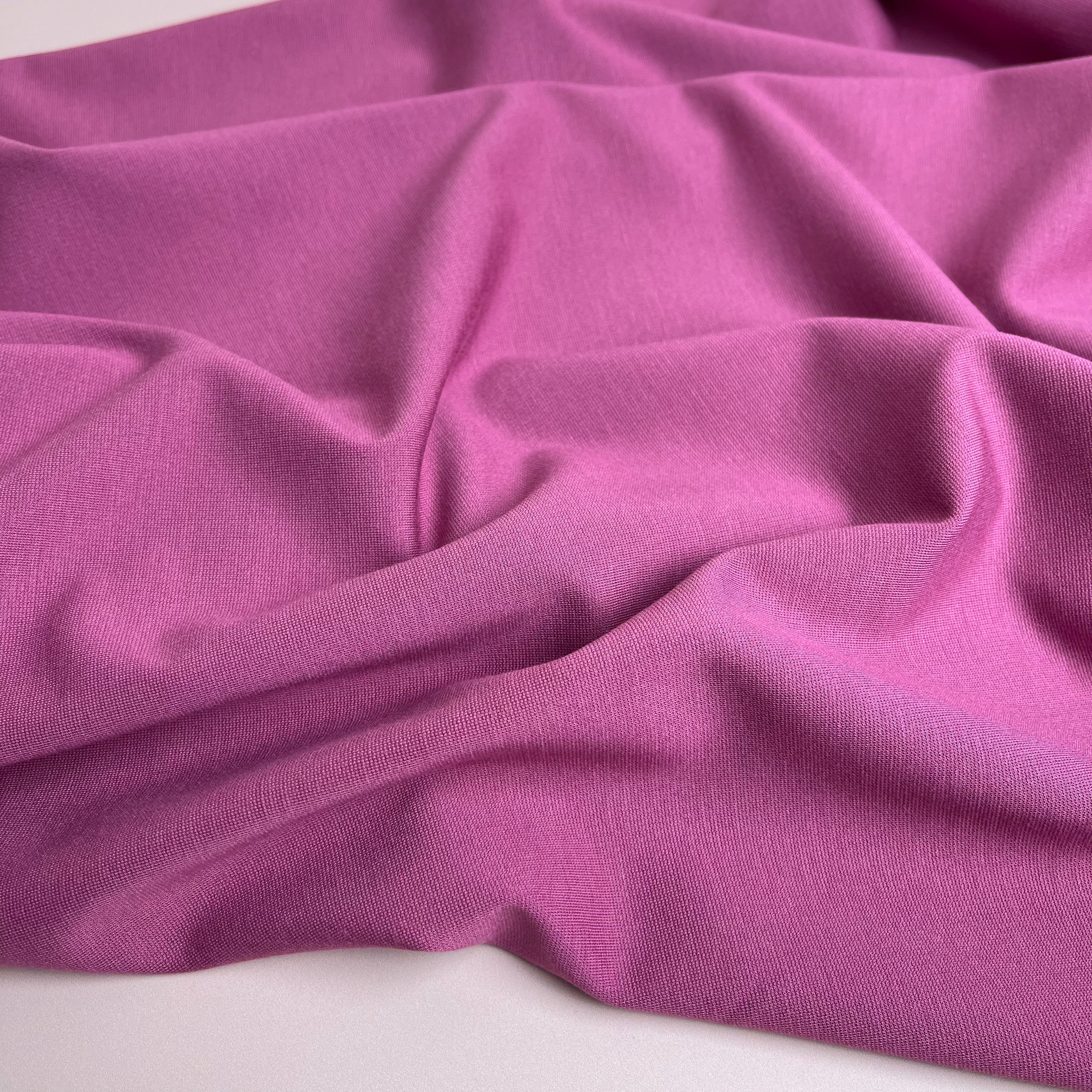 Magenta Haze Viscose Ponte Roma Double Knit Fabric