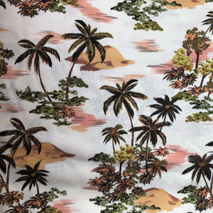 REMNANT 2.40 Metres - Hawaiian Palms Linen Viscose Blend